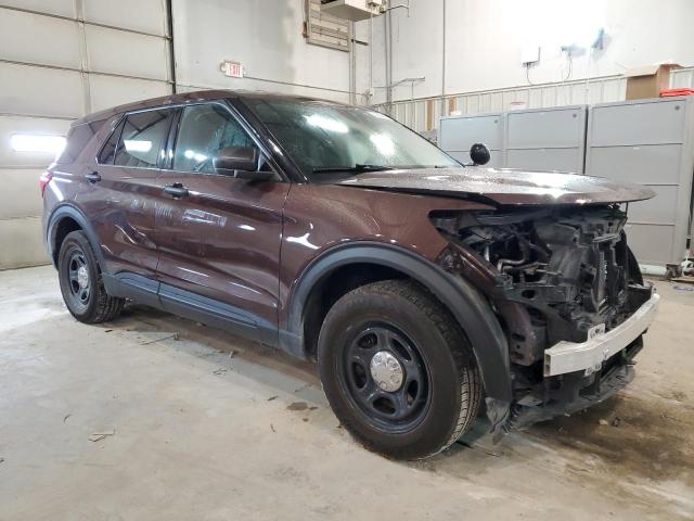 1FM5K8AB5LGA18628 - 2020 FORD EXPLORER POLICE INTERCEPTOR 棕色 照片 4