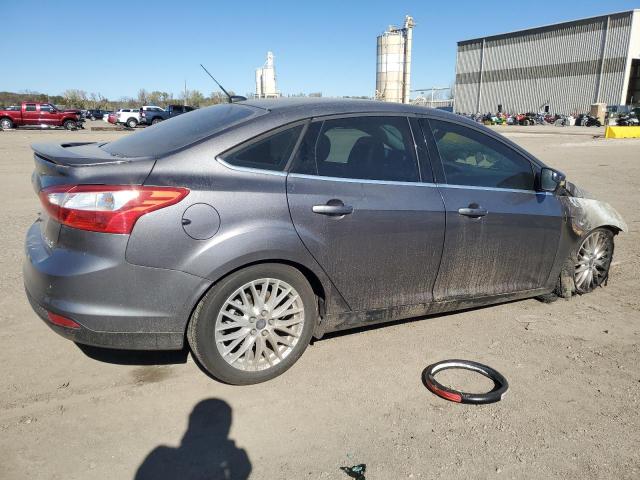 1FADP3J27EL390458 - 2014 FORD FOCUS TITANIUM GRAY photo 3