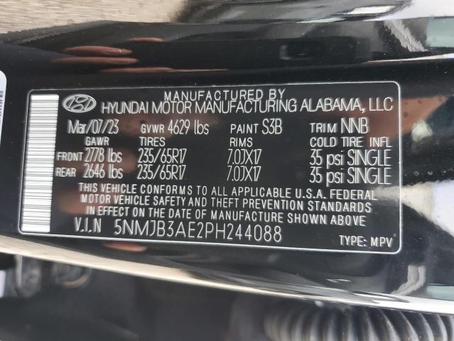 5NMJB3AE2PH244088 - 2023 HYUNDAI TUCSON SEL BLACK photo 13