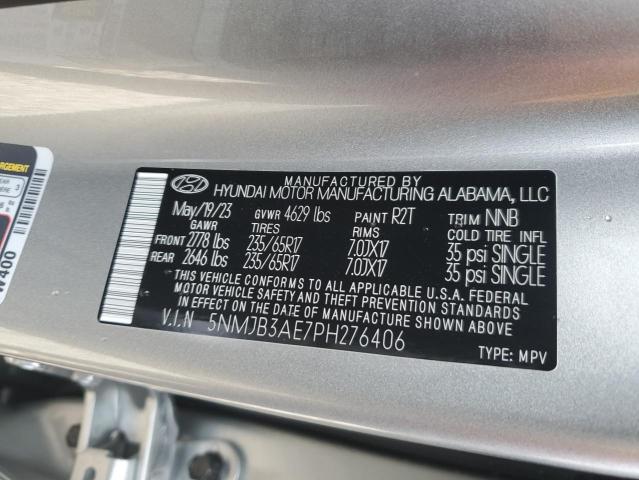 5NMJB3AE7PH276406 - 2023 HYUNDAI TUCSON SEL SILVER photo 12