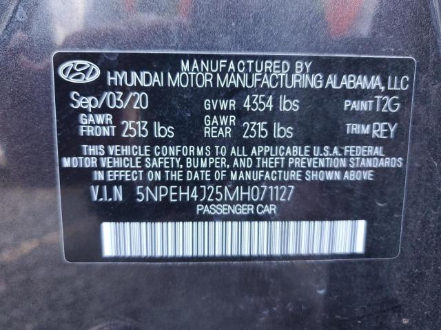 5NPEH4J25MH071127 - 2021 HYUNDAI SONATA LIMITED GRAY photo 13