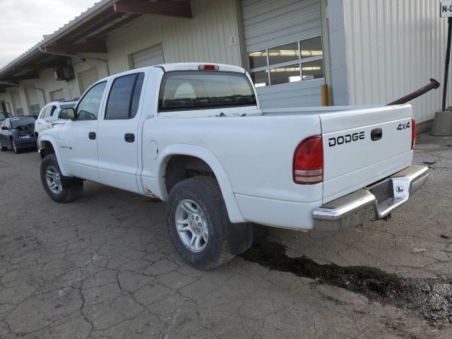 1B7HG48N32S707655 - 2002 DODGE DAKOTA QUAD SLT WHITE photo 2