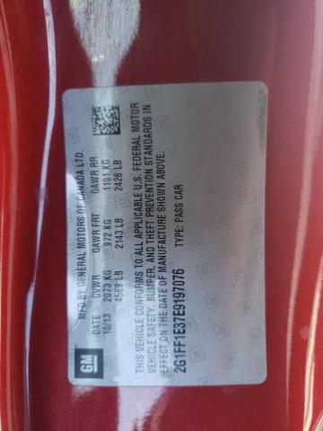 2G1FF1E37E9197076 - 2014 CHEVROLET CAMARO LT RED photo 13