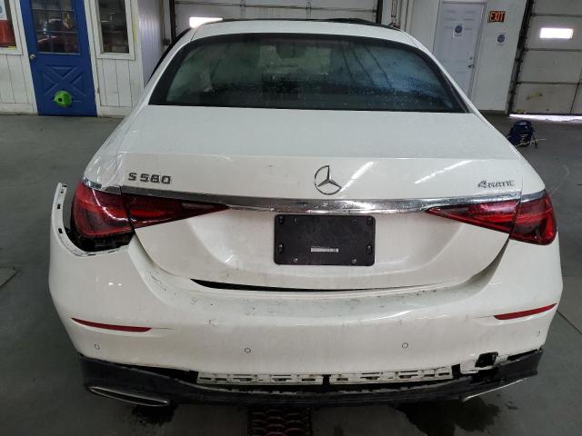 W1K6G7GBXNA155023 - 2022 MERCEDES-BENZ S 580 4MATIC WHITE photo 6