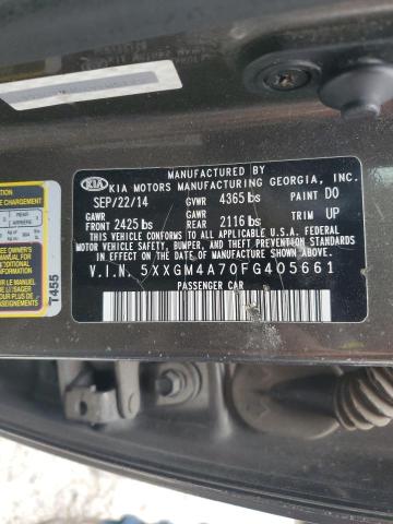 5XXGM4A70FG485661 - 2015 KIA OPTIMA LX GRAY photo 13