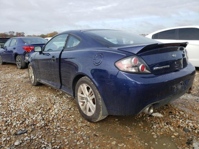 KMHHM66D27U250259 - 2007 HYUNDAI TIBURON GS BLUE photo 2