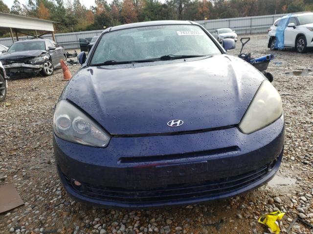 KMHHM66D27U250259 - 2007 HYUNDAI TIBURON GS BLUE photo 5