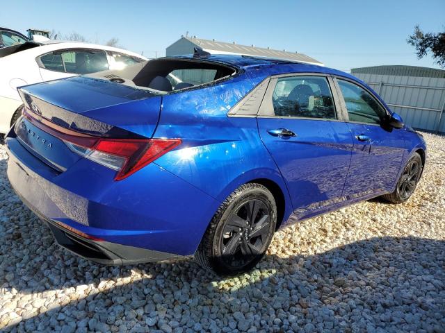 5NPLM4AG7MH008707 - 2021 HYUNDAI ELANTRA SEL BLUE photo 3