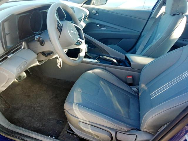 5NPLM4AG7MH008707 - 2021 HYUNDAI ELANTRA SEL BLUE photo 7