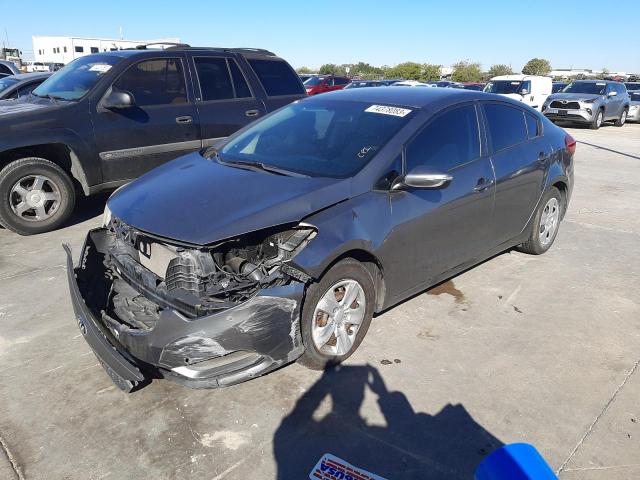 KNAFX4A66G5554038 - 2016 KIA FORTE LX GRAY photo 1