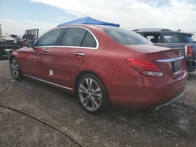 WDDWF4JB9GR146232 - 2016 MERCEDES-BENZ C 300 RED photo 2