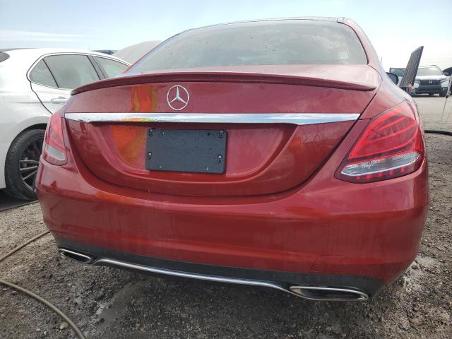 WDDWF4JB9GR146232 - 2016 MERCEDES-BENZ C 300 RED photo 6