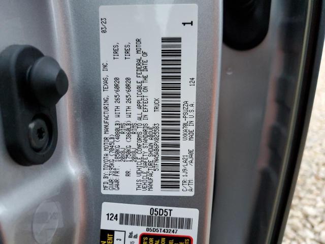 5TFNA5AB6PX025583 - 2023 TOYOTA TUNDRA CREWMAX PLATINUM SILVER photo 13