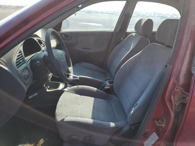 KLATA52611B659498 - 2001 DAEWOO LANOS S Rojo foto 7