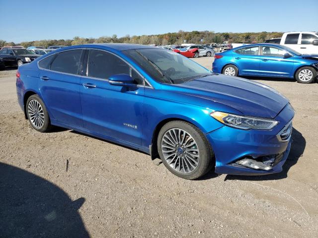 3FA6P0RU9JR231742 - 2018 FORD FUSION TITANIUM/PLATINUM HEV BLUE photo 4