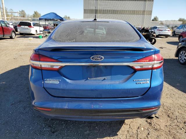 3FA6P0RU9JR231742 - 2018 FORD FUSION TITANIUM/PLATINUM HEV BLUE photo 6