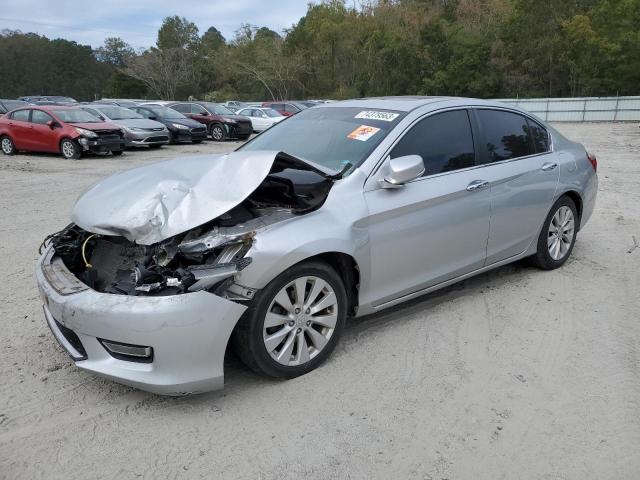 1HGCR2F83DA080519 - 2013 HONDA ACCORD EXL SILVER photo 1