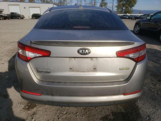 KNAGM4AD9D5047237 - 2013 KIA OPTIMA HYBRID GRAY photo 6