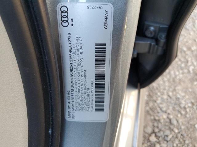 WAUHGAFC4DN060889 - 2013 AUDI A6 PRESTIGE SILVER photo 12