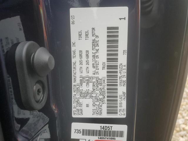 5TFNA5DB1PX114411 - 2023 TOYOTA TUNDRA CREWMAX PLATINUM Blau Foto 12