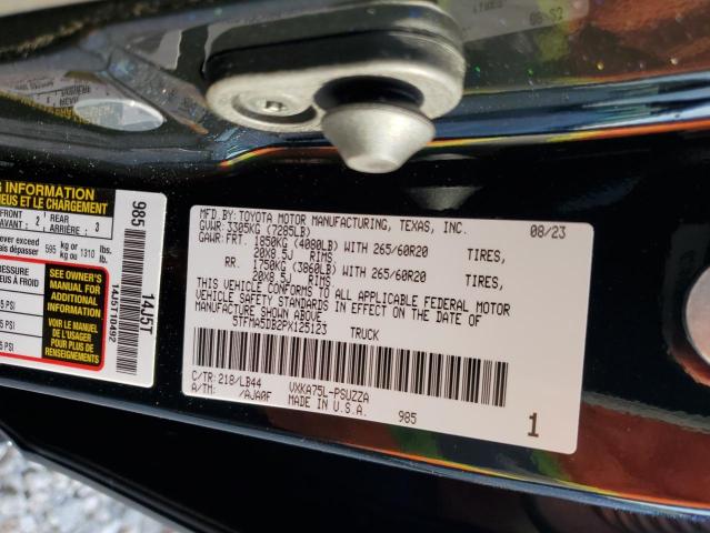 5TFMA5DB2PX125123 - 2023 TOYOTA TUNDRA CREWMAX PLATINUM შავი ფოტო 12