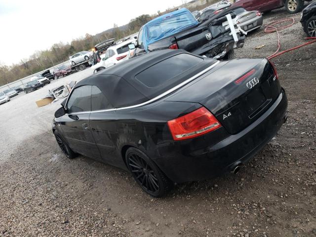 WAUAF48H17K027529 - 2007 AUDI A4 2.0T CABRIOLET BLACK photo 2