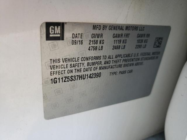 1G11Z5S37HU142390 - 2017 CHEVROLET IMPALA LS WHITE photo 13