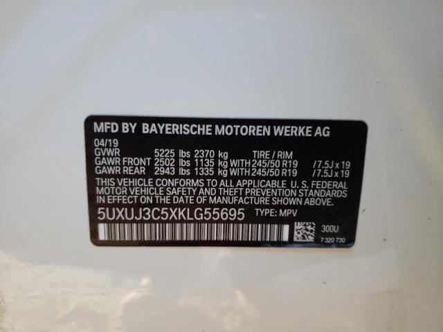 5UXUJ3C5XKLG55695 - 2019 BMW X4 XDRIVE30I WHITE photo 13