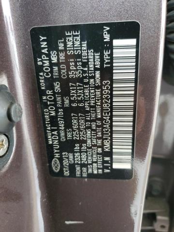 KM8JU3AG4EU823953 - 2014 HYUNDAI TUCSON GLS BROWN photo 12