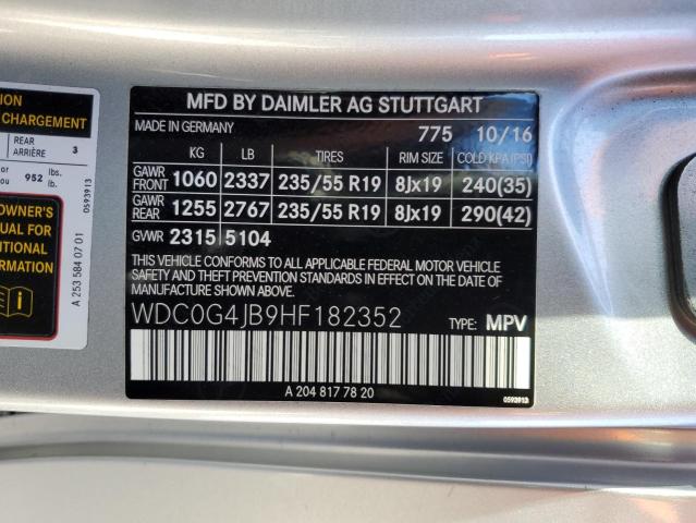 WDC0G4JB9HF182352 - 2017 MERCEDES-BENZ GLC 300 SILVER photo 14