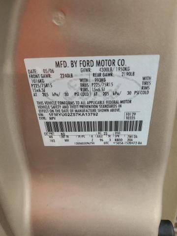 1FMYU02Z57KA13792 - 2007 FORD ESCAPE XLS BROWN photo 12