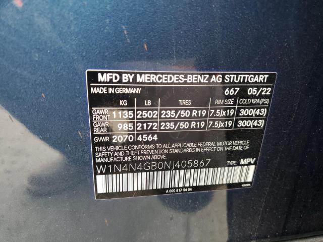 W1N4N4GB0NJ405867 - 2022 MERCEDES-BENZ GLA 250 BLUE photo 13