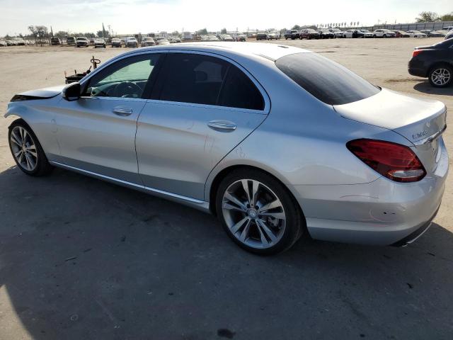 55SWF4JB7GU161780 - 2016 MERCEDES-BENZ C 300 SILVER photo 2