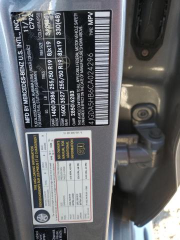 4JGDA5HB6CA024296 - 2012 MERCEDES-BENZ ML 350 4MATIC SILVER photo 12