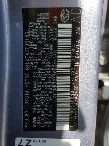 2T1KR32E76C614678 - 2006 TOYOTA COROLLA MA XR BLUE photo 12