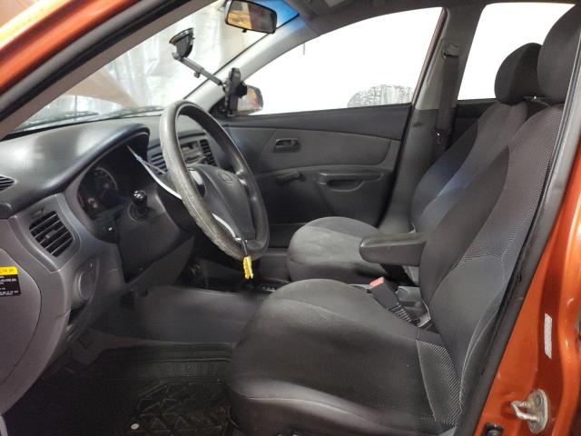 KNADE223896531279 - 2009 KIA RIO BASE ORANGE photo 7