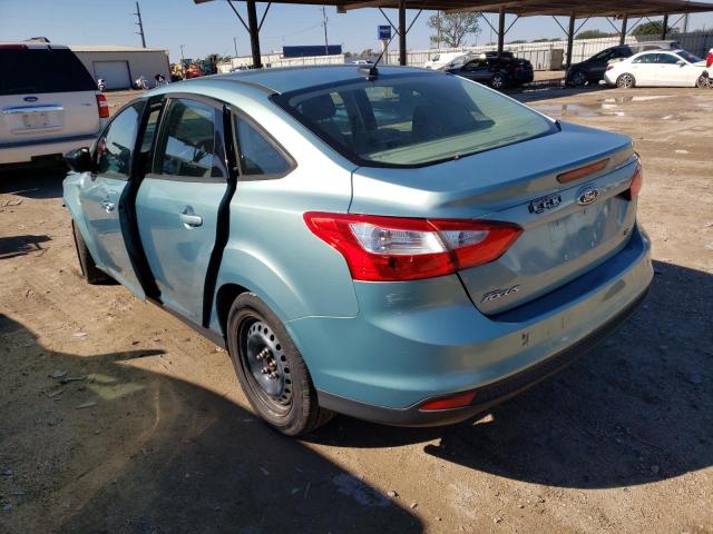 1FAHP3F2XCL130126 - 2012 FORD FOCUS SE TURQUOISE photo 2