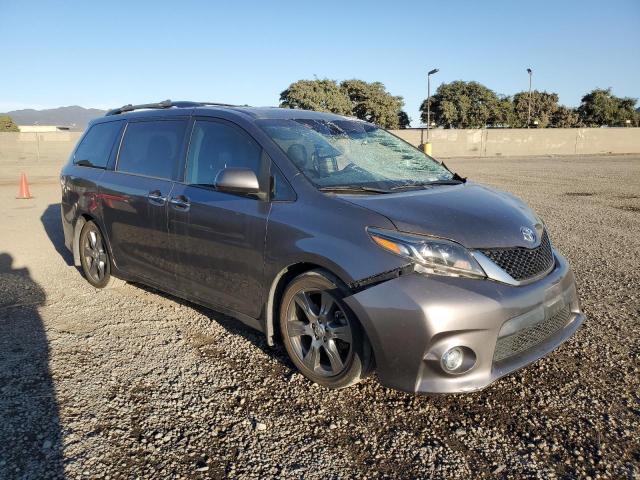 5TDXZ3DC9HS816949 - 2017 TOYOTA SIENNA SE GRAY photo 4