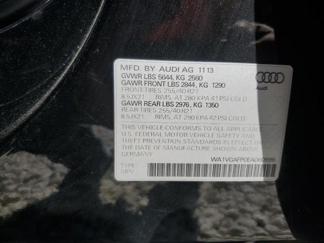 WA1VGAFP0EA060996 - 2014 AUDI SQ5 PRESTIGE 黑色 照片 13