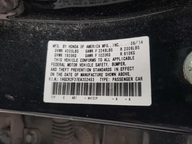 1HGCR2F37EA302453 - 2014 HONDA ACCORD LX BLACK photo 12