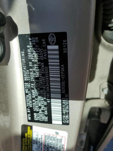 4T1BE30K84U892800 - 2004 TOYOTA CAMRY LE TAN photo 12