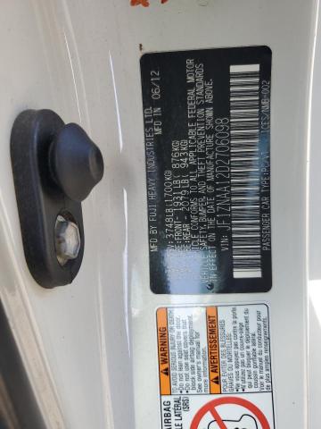 JF1ZNAA12D2706098 - 2013 TOYOTA SCION FR-S WHITE photo 13