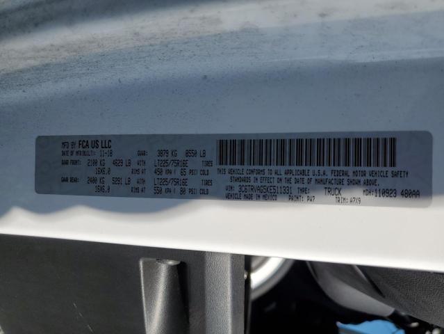 3C6TRVAG5KE511331 - 2019 RAM PROMASTER 1500 STANDARD Սպիտակ լուսանկար 13