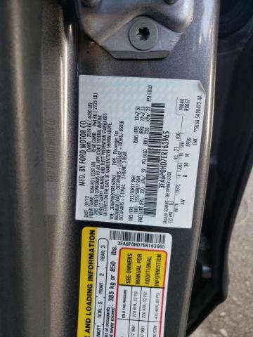 3FA6P0HD7ER163965 - 2014 FORD FUSION SE GRAY photo 12