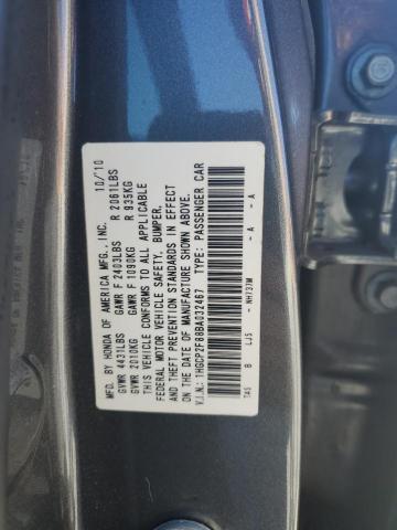 1HGCP2F88BA032467 - 2011 HONDA ACCORD EXL GRAY photo 12