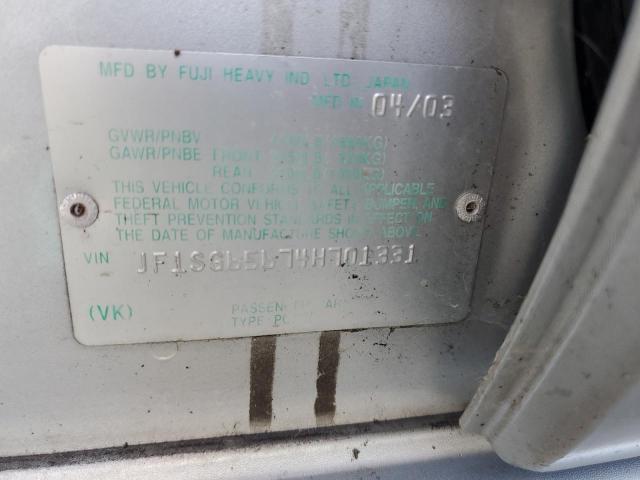 JF1SG65674H701331 - 2004 SUBARU FORESTER 2.5XS Boz foto 12