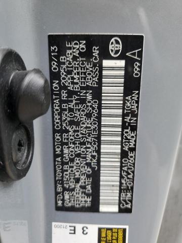 JTKJF5C71E3079640 - 2014 TOYOTA SCION TC 灰色 照片 12