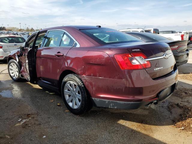 1FAHP2DW9BG115849 - 2011 FORD TAURUS SE BURGUNDY photo 2