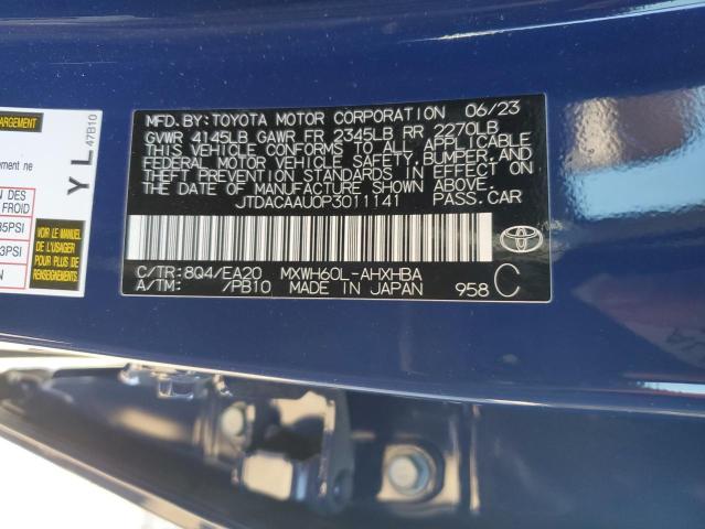 JTDACAAU0P3011141 - 2023 TOYOTA PRIUS LE BLUE photo 13