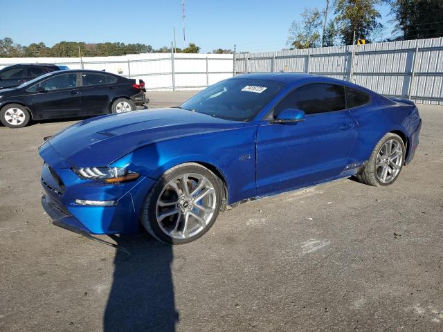 1FA6P8CF1J5135468 - 2018 FORD MUSTANG GT BLUE photo 1